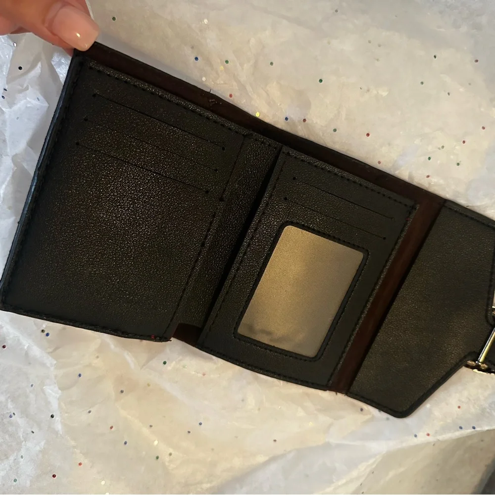 REPURPOSEGucci Red and Brown Leather Wallet with Silver-Tone Tiger Head Hardware - Picture 7 of 7